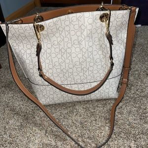 Calvin Klein White Large Crossbody